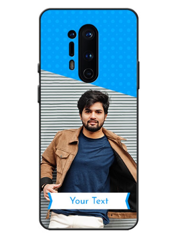 Custom OnePlus 8 Pro Custom Metal Phone Case - Simple Blue Color Design