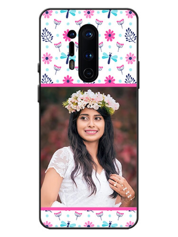 Custom OnePlus 8 Pro Custom Metal Phone Case - Colorful Flower Design