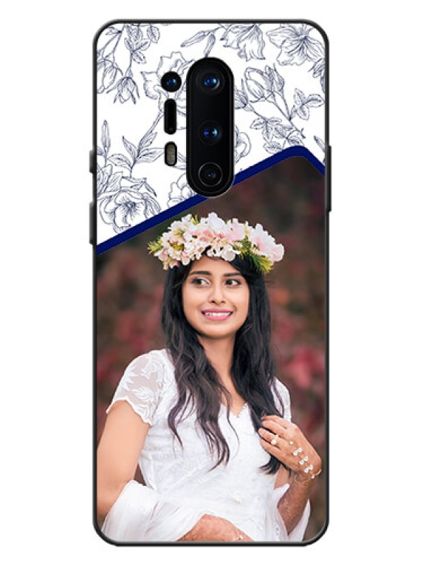 Custom OnePlus 8 Pro Custom Metal Phone Case - Classy Floral Design