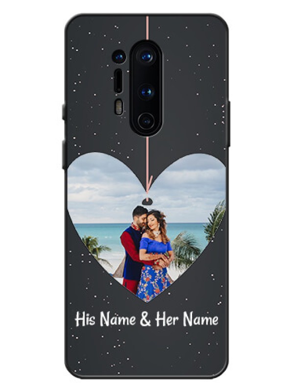 Custom OnePlus 8 Pro Custom Metal Phone Case - Hanging Heart Design