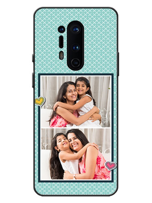 Custom OnePlus 8 Pro Custom Metal Phone Case - 2 Image Holder With Pattern Design