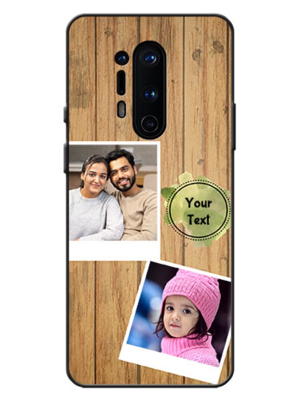 Custom OnePlus 8 Pro Custom Metal Phone Case - Wooden Texture Design