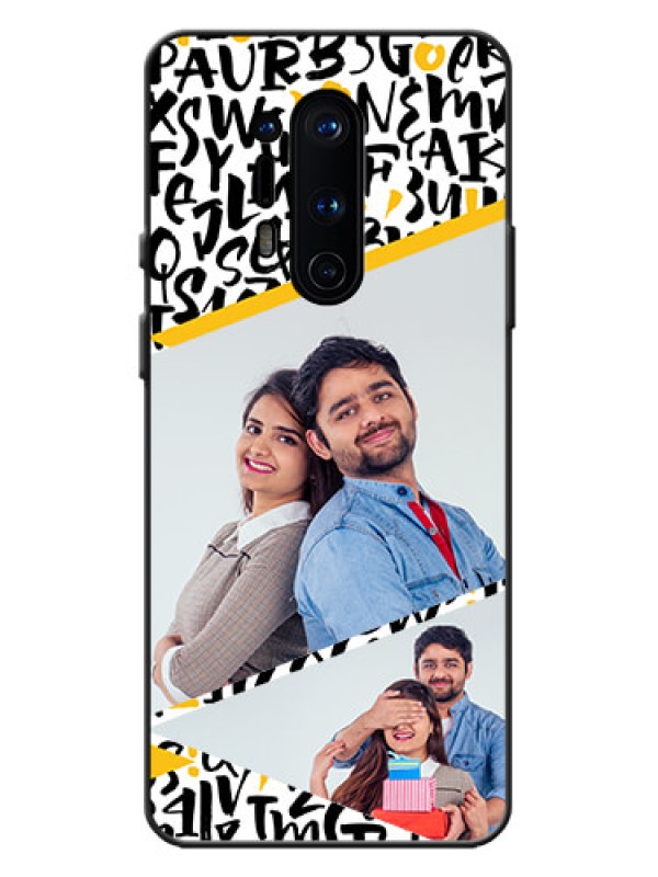 Custom OnePlus 8 Pro Custom Metal Phone Case - Letters Pattern Design