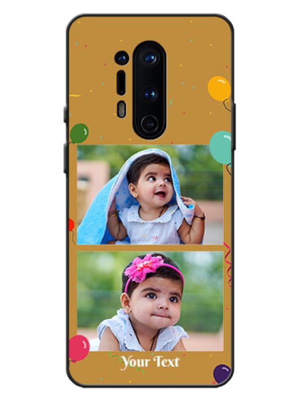 Custom OnePlus 8 Pro Custom Metal Phone Case - Image Holder With Birthday Celebrations Design