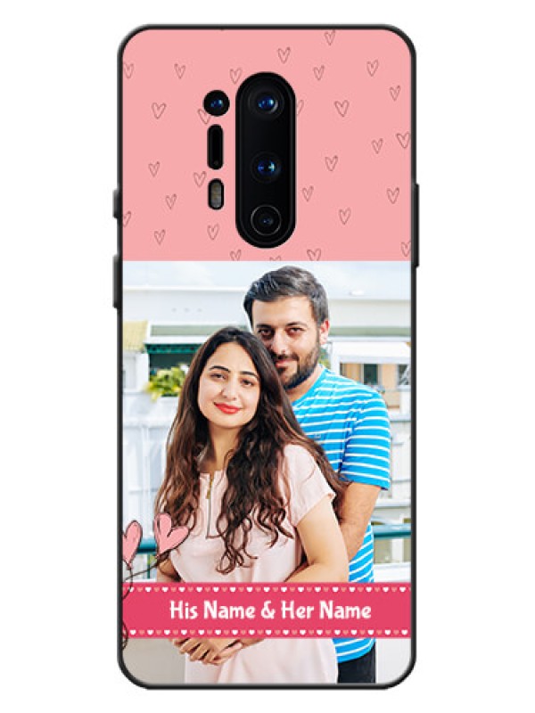 Custom OnePlus 8 Pro Custom Metal Phone Case - Love Design Peach Color