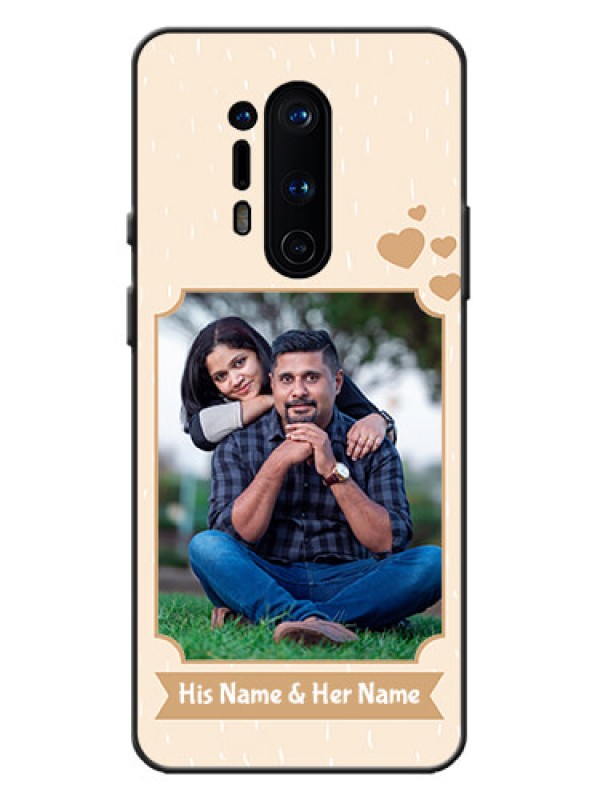 Custom OnePlus 8 Pro Custom Metal Phone Case - With Confetti Love Design