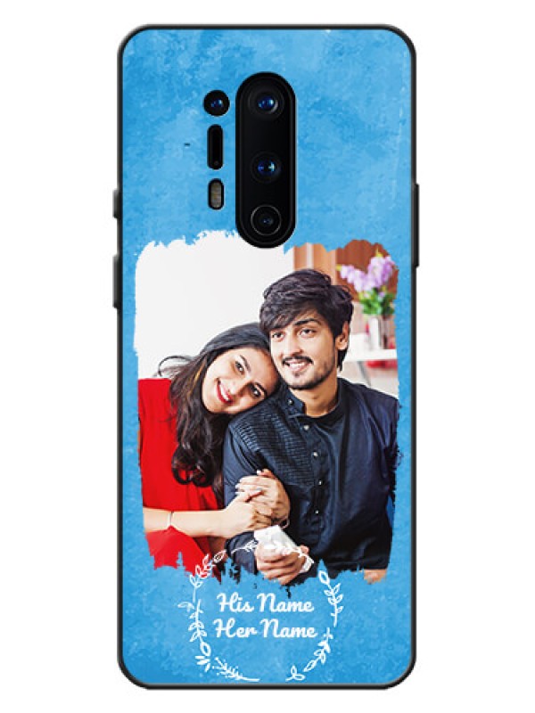 Custom OnePlus 8 Pro Custom Metal Phone Case - Blue Color Vintage Design
