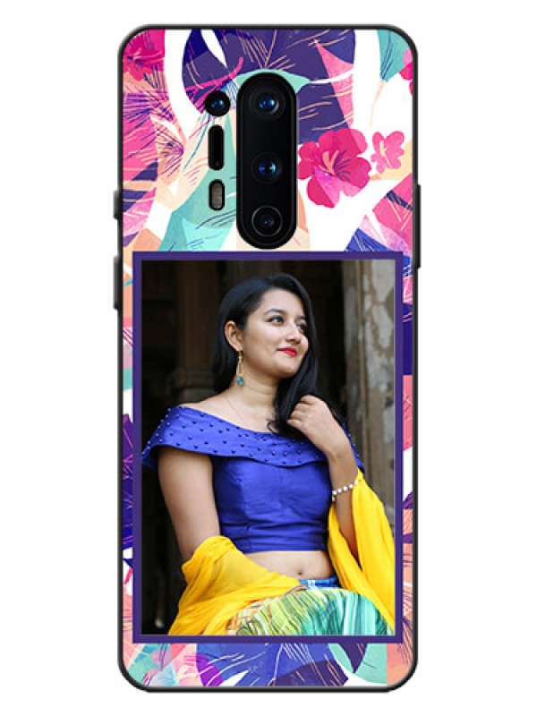 Custom OnePlus 8 Pro Custom Metal Phone Case - Abstract Floral Design