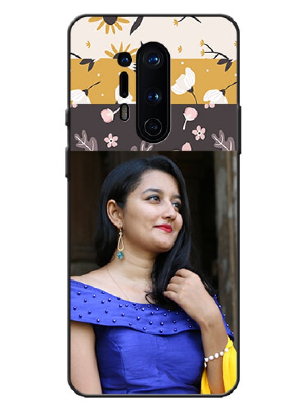 Custom OnePlus 8 Pro Custom Metal Phone Case - Stylish Floral Design