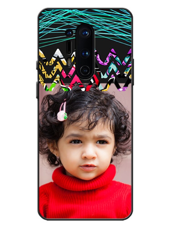 Custom OnePlus 8 Pro Custom Metal Phone Case - Neon Abstract Design