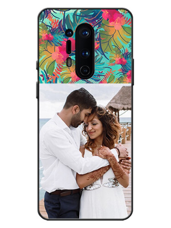 Custom OnePlus 8 Pro Custom Metal Phone Case - Watercolor Floral Design