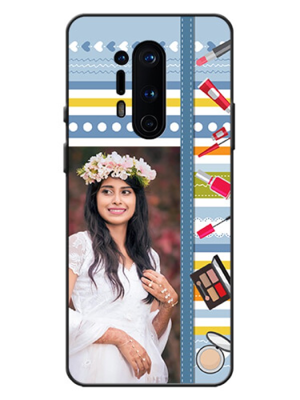 Custom OnePlus 8 Pro Custom Metal Phone Case - Makeup Icons Design