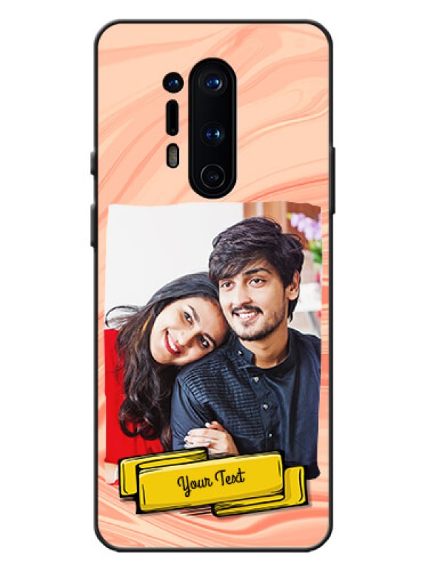 Custom OnePlus 8 Pro Custom Metal Phone Case - Marble Texture Design