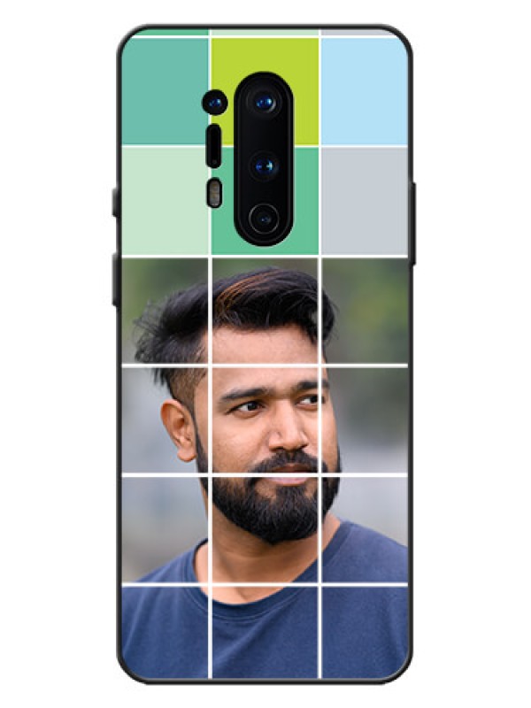 Custom OnePlus 8 Pro Custom Metal Phone Case - With White Box Pattern