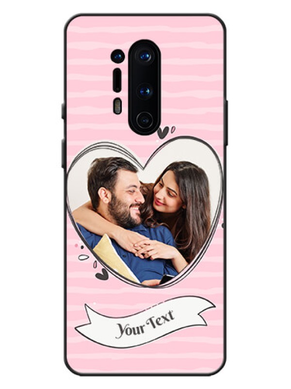 Custom OnePlus 8 Pro Custom Metal Phone Case - Vintage Heart Design