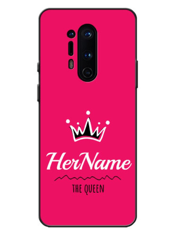 Custom OnePlus 8 Pro Custom Metal Phone Case - Queen With Name Design