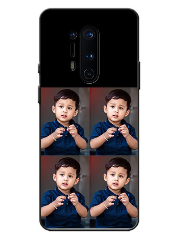 Custom OnePlus 8 Pro Custom Metal Phone Case - 4 Image Holder Design