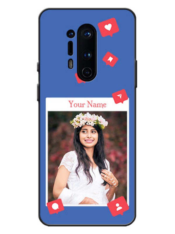 Custom OnePlus 8 Pro Custom Metal Phone Case - Like Share And Comment Design