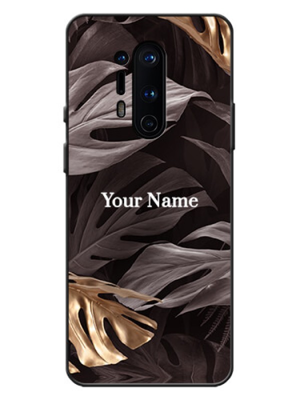 Custom OnePlus 8 Pro Custom Metal Phone Case - Wild Leaves Digital Paint Design