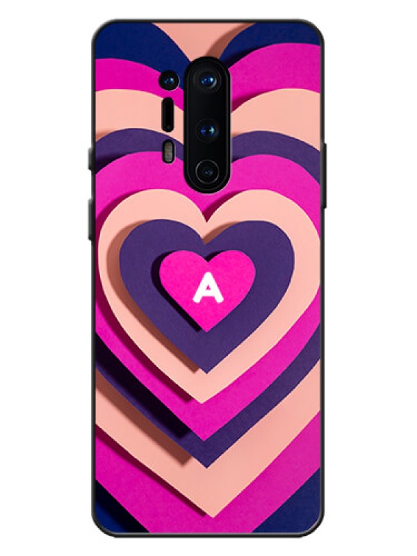 Custom OnePlus 8 Pro Custom Metal Phone Case - Cute Heart Pattern Design