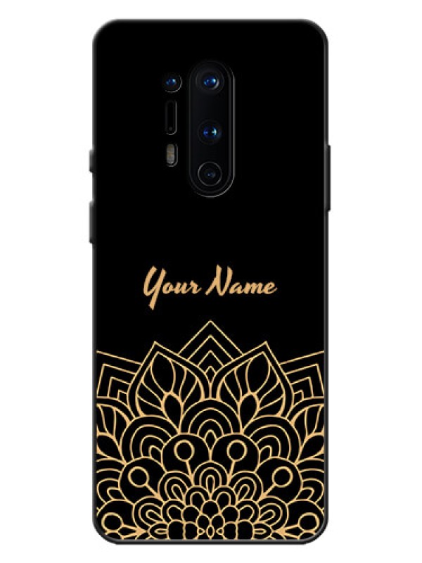 Custom OnePlus 8 Pro Custom Metal Phone Case - Golden Mandala Design