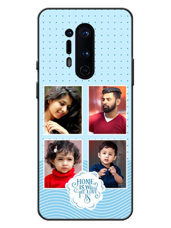 Custom OnePlus 8 Pro Custom Metal Phone Case - Cute Love Quote With 4 Pic Upload Design