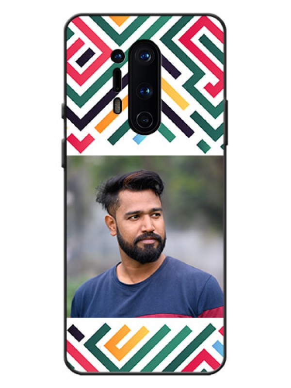 Custom OnePlus 8 Pro Custom Metal Phone Case - Colorful Maze Pattern Design