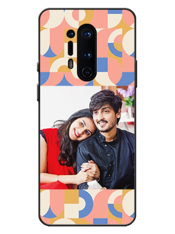 Custom OnePlus 8 Pro Custom Metal Phone Case - Semi - Circle Maze Pattern Design