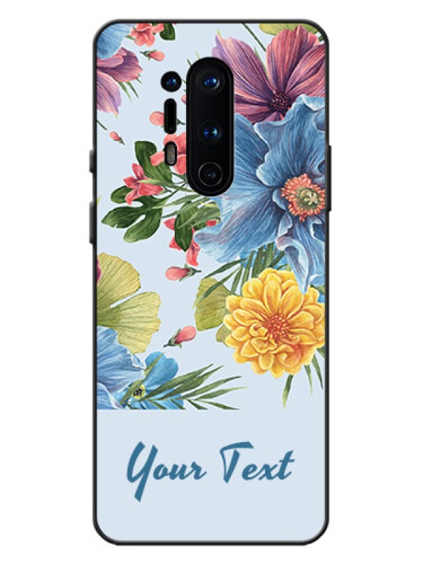Custom OnePlus 8 Pro Custom Metal Phone Case - Stunning Watercolored Flowers Painting Design