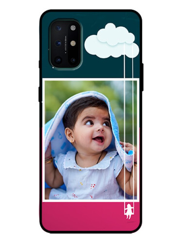 Custom OnePlus 8T Custom Metal Phone Case - Cute Girl With Cloud Design
