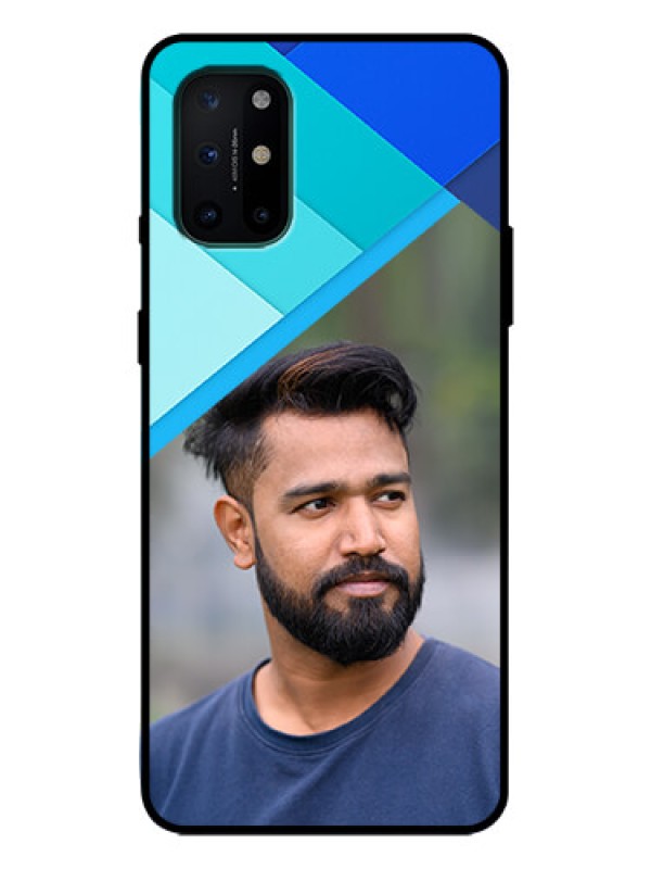 Custom OnePlus 8T Custom Metal Phone Case - Blue Pattern Design