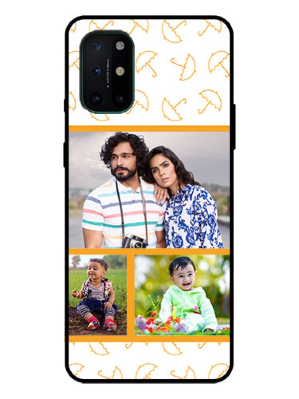 Custom OnePlus 8T Custom Metal Phone Case - Yellow Pattern Design