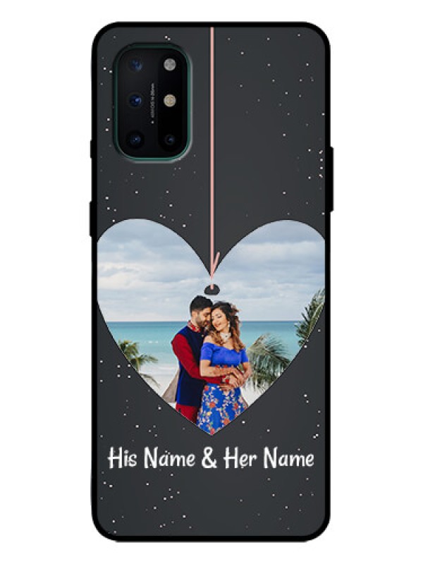 Custom OnePlus 8T Custom Metal Phone Case - Hanging Heart Design