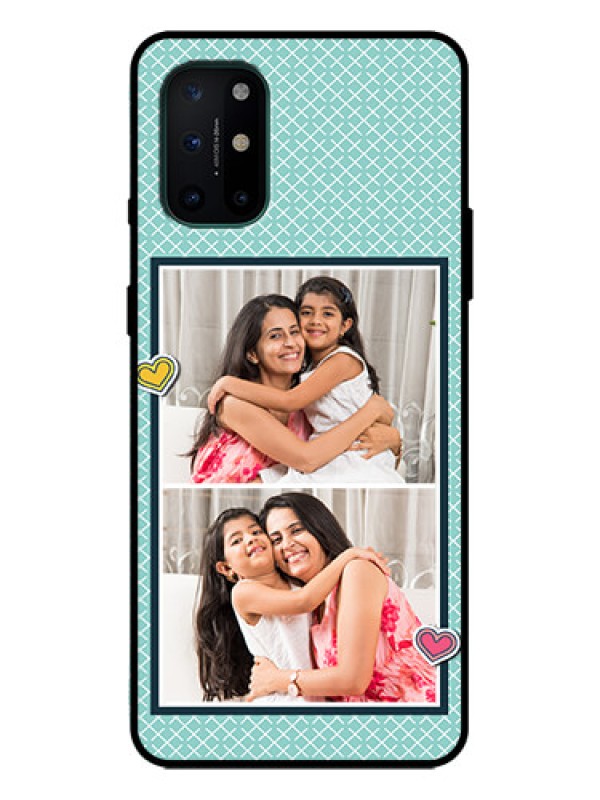 Custom OnePlus 8T Custom Metal Phone Case - 2 Image Holder With Pattern Design