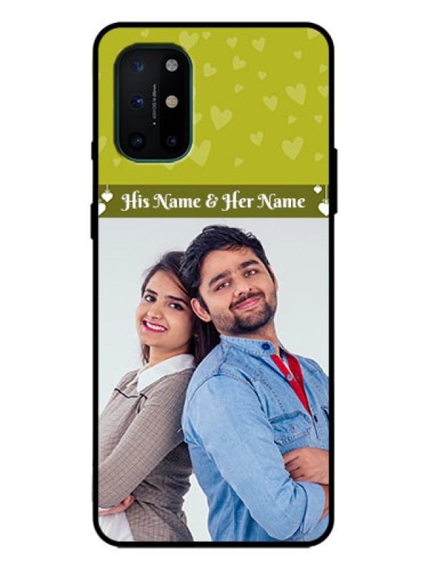 Custom OnePlus 8T Custom Metal Phone Case - You and Me Heart Design