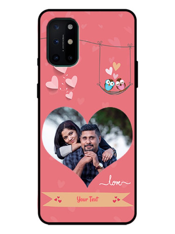 Custom OnePlus 8T Custom Metal Phone Case - Peach Color Love Design