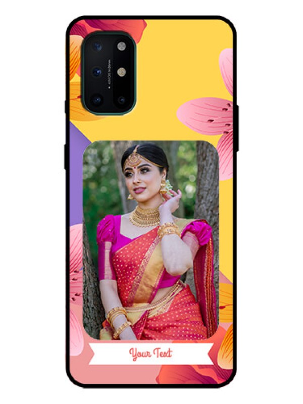 Custom OnePlus 8T Custom Metal Phone Case - 3 Image With Vintage Floral Design