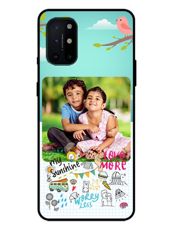 Custom OnePlus 8T Custom Metal Phone Case - Doodle Love Design