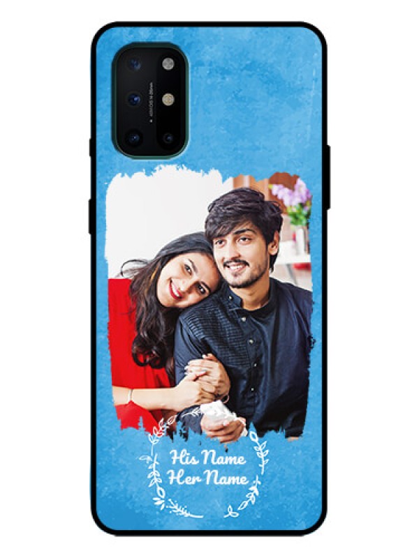 Custom OnePlus 8T Custom Metal Phone Case - Blue Color Vintage Design