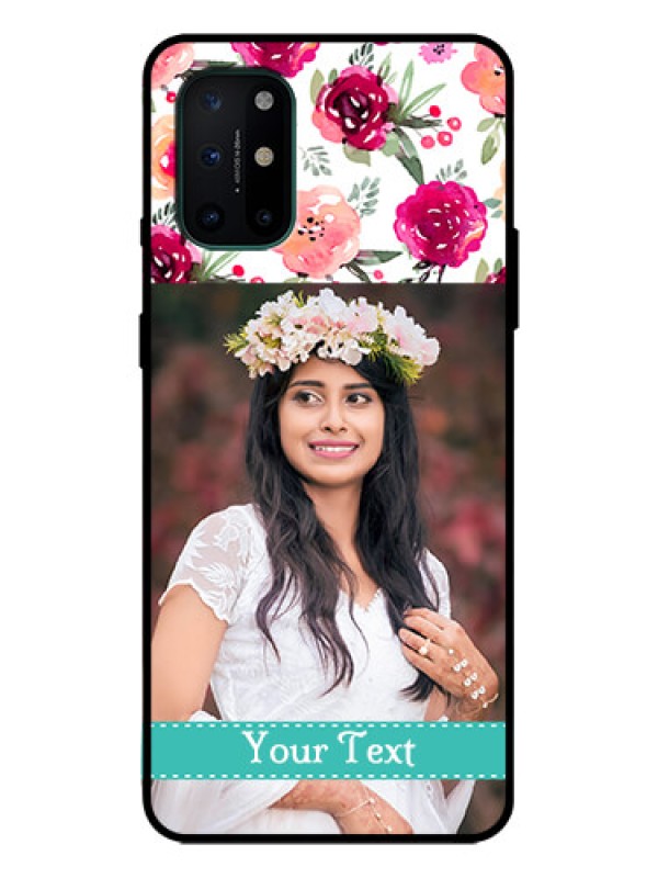 Custom OnePlus 8T Custom Metal Phone Case - Water Colors Floral Design