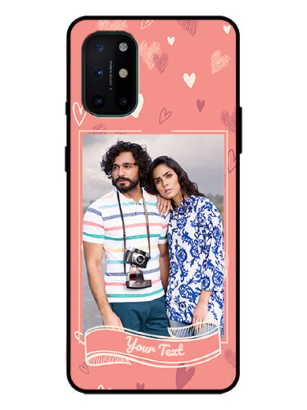 Custom OnePlus 8T Custom Metal Phone Case - Love Doodle Art Design
