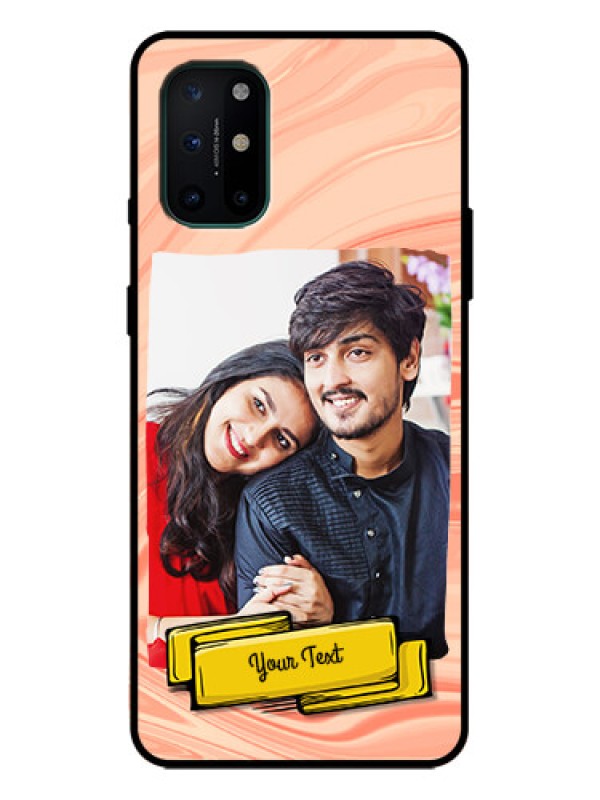 Custom OnePlus 8T Custom Metal Phone Case - Marble Texture Design