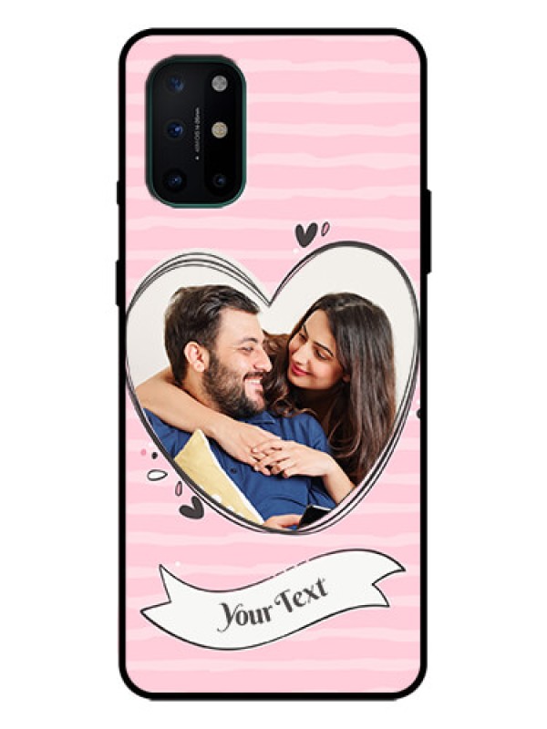 Custom OnePlus 8T Custom Metal Phone Case - Vintage Heart Design