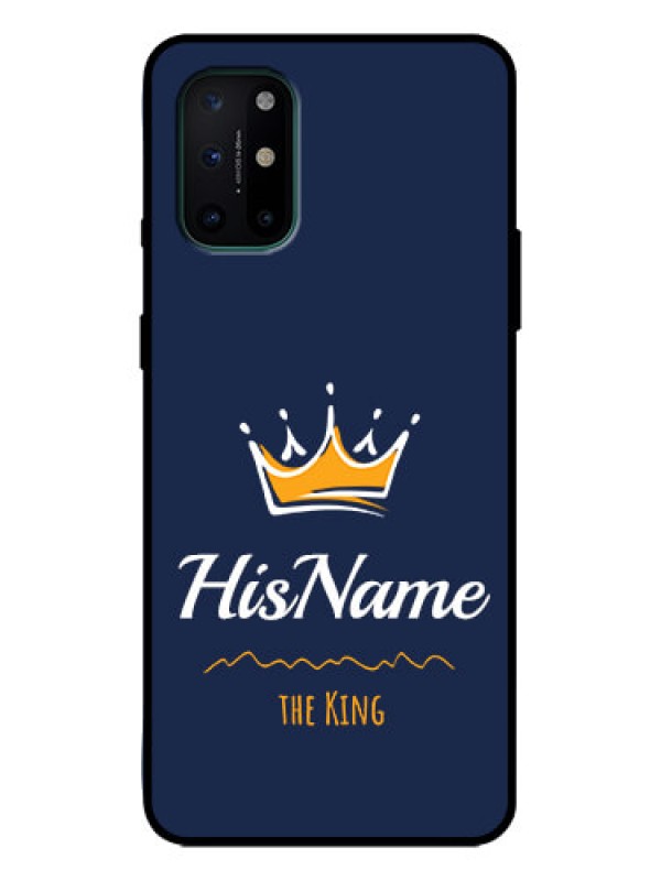Custom OnePlus 8T Custom Metal Phone Case - King With Name Design