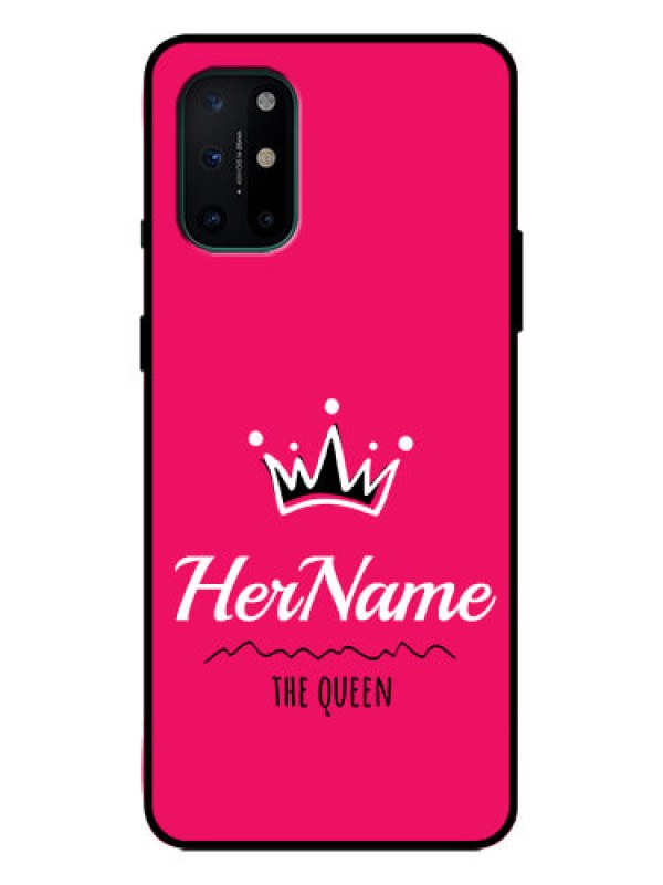Custom OnePlus 8T Custom Metal Phone Case - Queen With Name Design