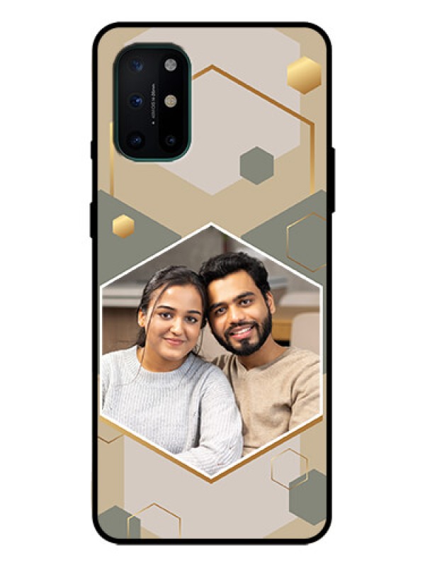 Custom OnePlus 8T Custom Metal Phone Case - Stylish Hexagon Pattern Design