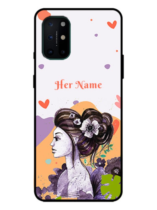 Custom OnePlus 8T Custom Metal Phone Case - Woman And Nature Design