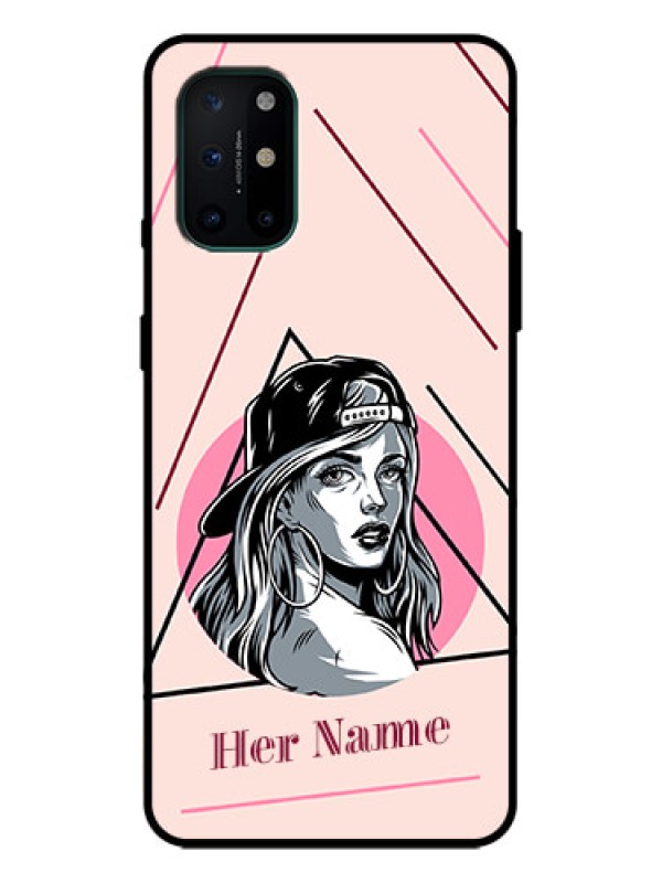 Custom OnePlus 8T Custom Metal Phone Case - Rockstar Girl Design
