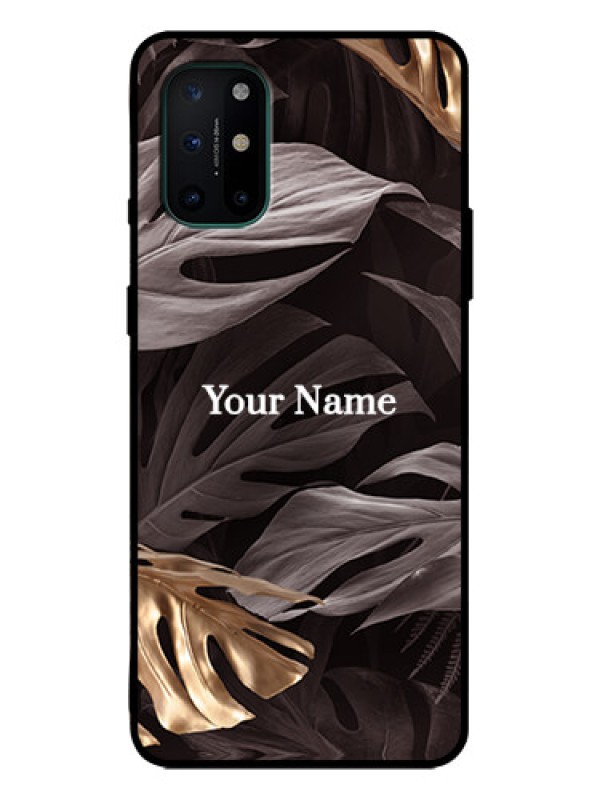 Custom OnePlus 8T Custom Metal Phone Case - Wild Leaves Digital Paint Design