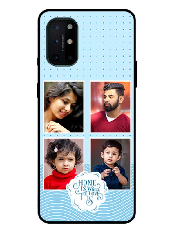 Custom OnePlus 8T Custom Metal Phone Case - Cute Love Quote With 4 Pic Upload Design